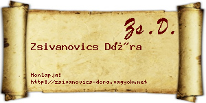 Zsivanovics Dóra névjegykártya